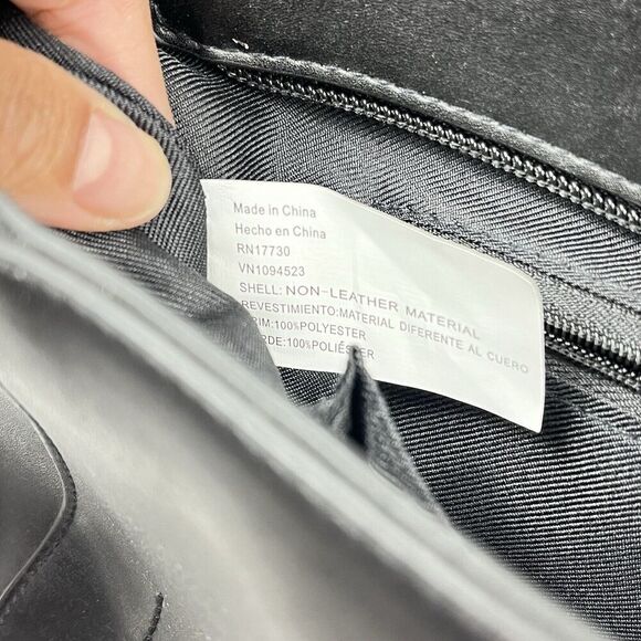 A New Day Black Crossbody Satchel Bag Purse Adjustable Strap and Twilly Scarf - Picture 6 of 13